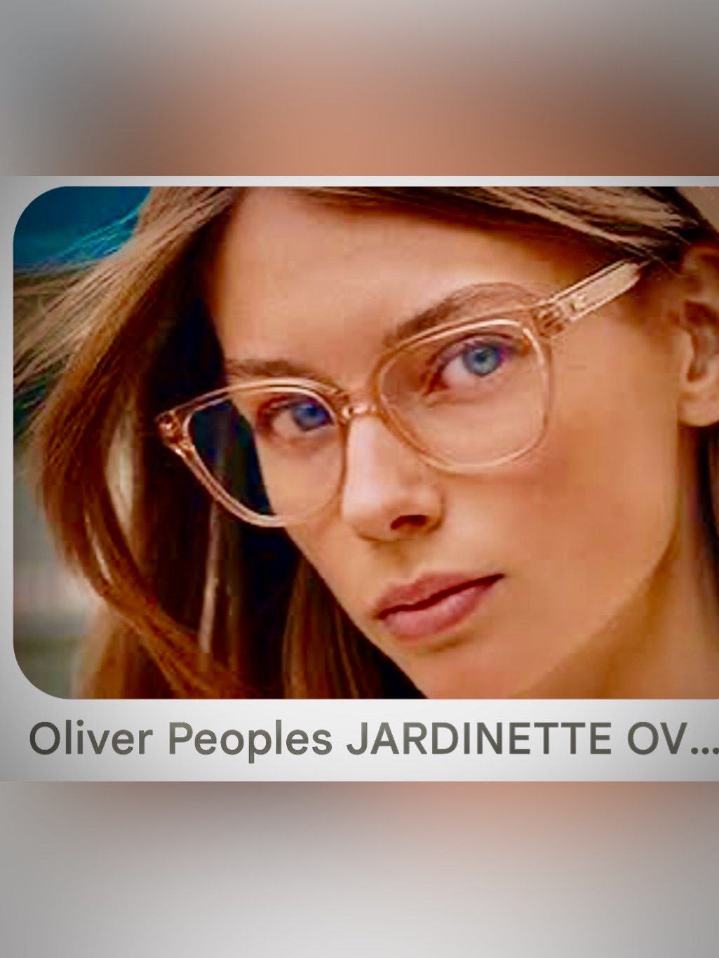 Oliver Peoples Jardinette Transparent Blush Cat-Eye Glasses